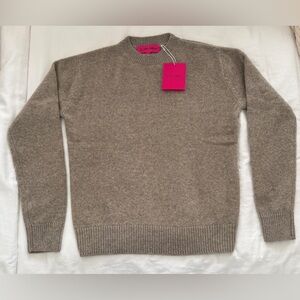 The Elder Statesman Simple Cashmere Crew Sweater in Oatmeal NWT